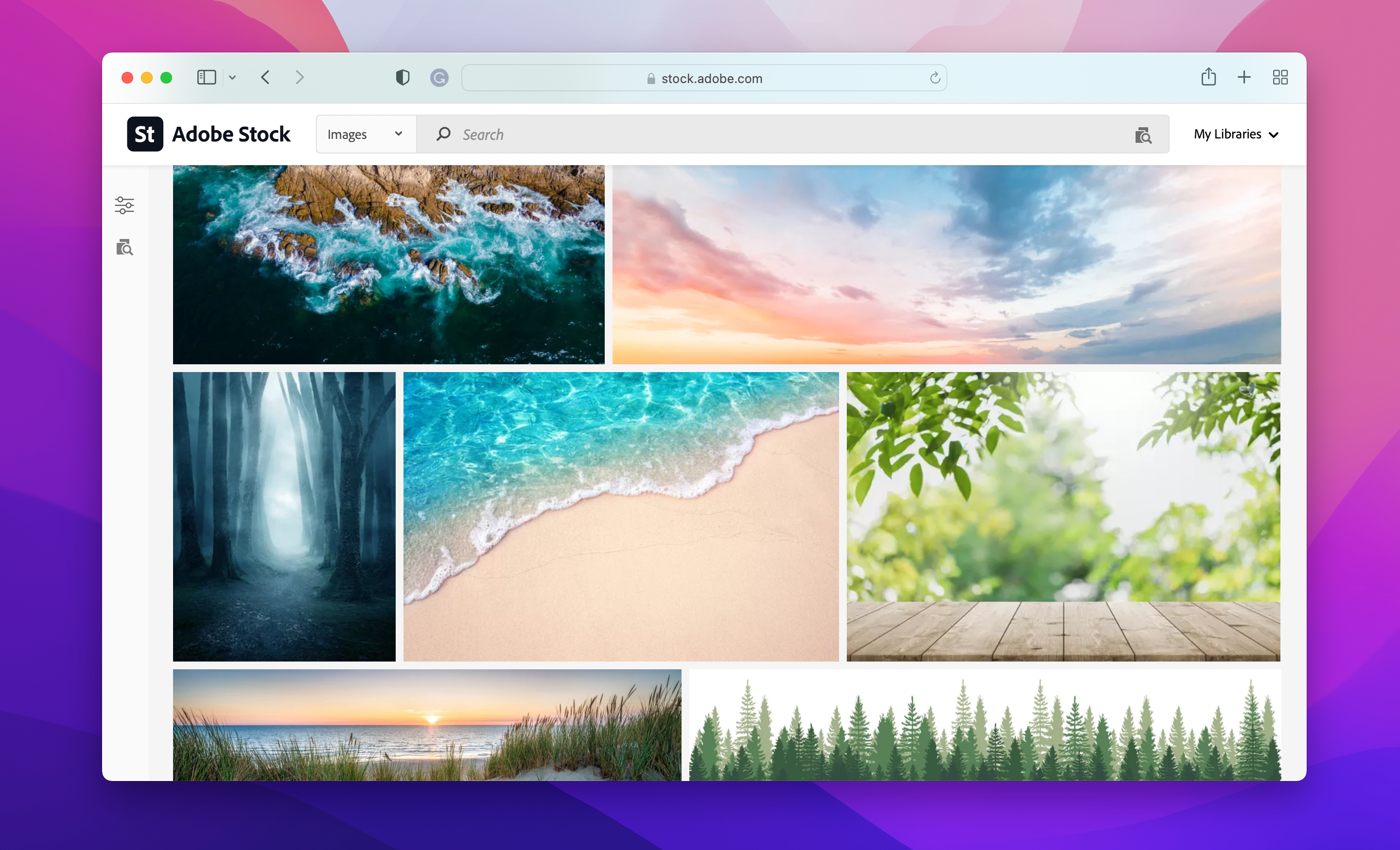 a screenshot of Adobe Stock web page